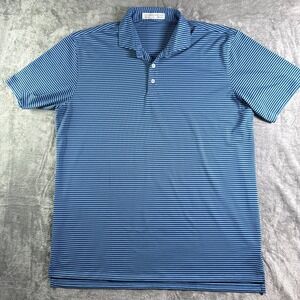 Slim Fit Blue Striped Polo Shirt - Men's